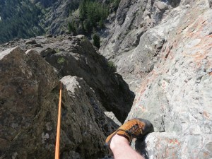 Rob steps over the slot on pitch 10 (lord only knows how Rob took this picture)