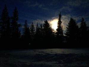 The moon over our meadow