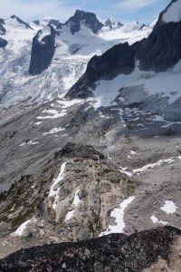 Looking down on Applebee camp