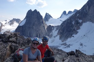 Andrea and Ben with Snowpatch in the background