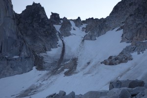 Close-up of the Bugaboo-Snowpatch Col